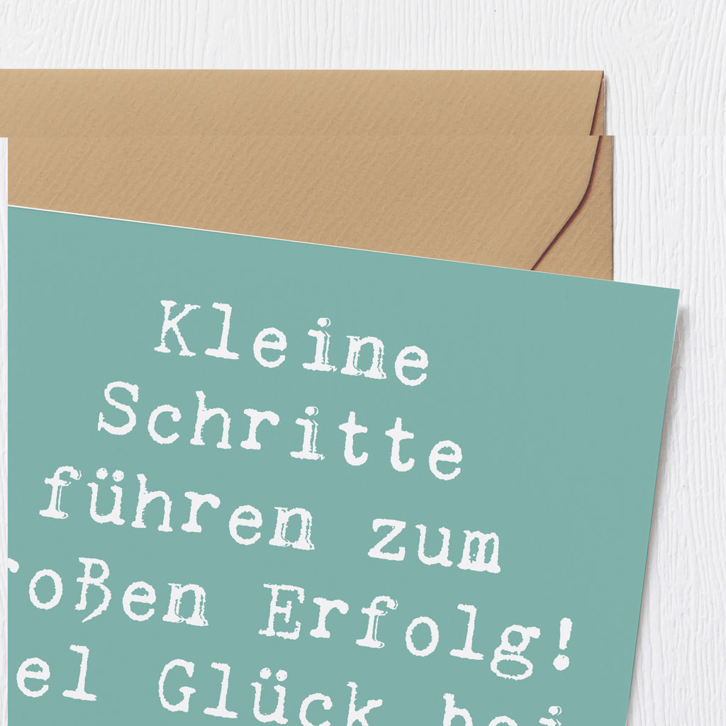 Deluxe Karte Kleine Schritte führen zum großen Erfolg! Viel Glück bei deiner Prüfung!