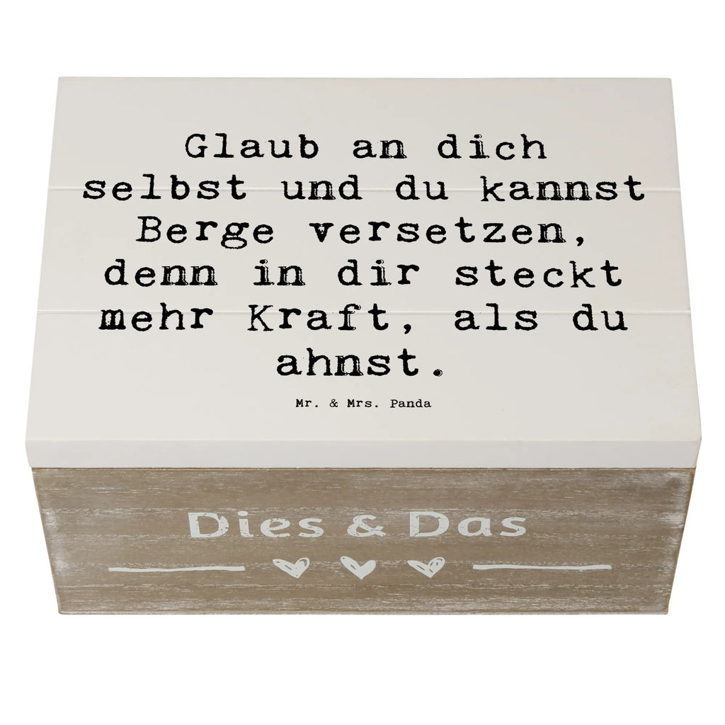 Holzkiste Spruch Selbstvertrauen stärken Holzkiste, Kiste, Schatzkiste, Truhe, Schatulle, XXL, Erinnerungsbox, Erinnerungskiste, Dekokiste, Aufbewahrungsbox, Geschenkbox, Geschenkdose