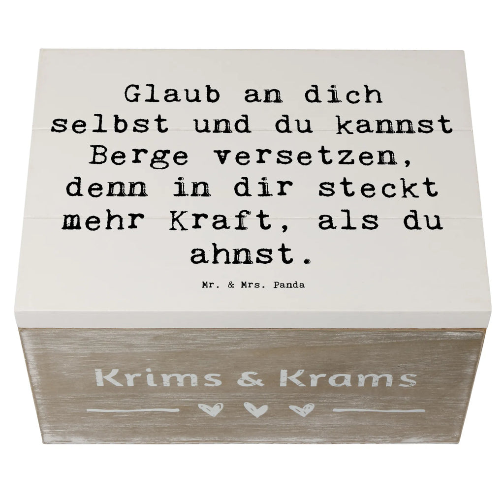 Holzkiste Spruch Selbstvertrauen stärken Holzkiste, Kiste, Schatzkiste, Truhe, Schatulle, XXL, Erinnerungsbox, Erinnerungskiste, Dekokiste, Aufbewahrungsbox, Geschenkbox, Geschenkdose