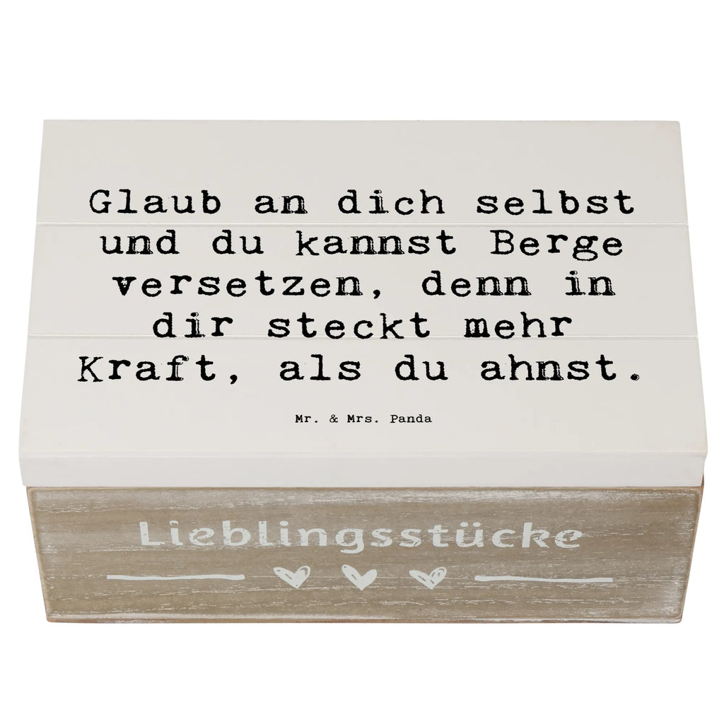 Holzkiste Spruch Selbstvertrauen stärken Holzkiste, Kiste, Schatzkiste, Truhe, Schatulle, XXL, Erinnerungsbox, Erinnerungskiste, Dekokiste, Aufbewahrungsbox, Geschenkbox, Geschenkdose