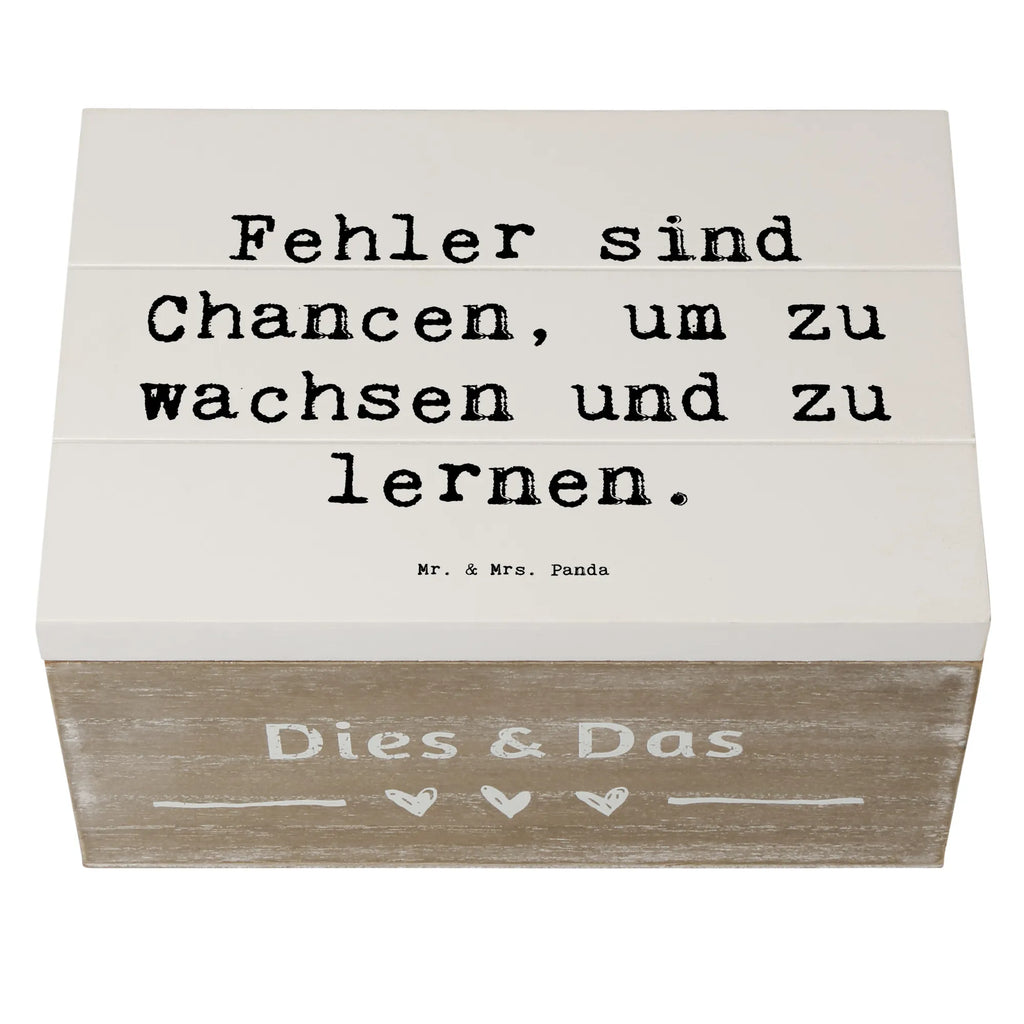 Holzkiste Spruch Fehler lernen wachsen Holzkiste, Kiste, Schatzkiste, Truhe, Schatulle, XXL, Erinnerungsbox, Erinnerungskiste, Dekokiste, Aufbewahrungsbox, Geschenkbox, Geschenkdose