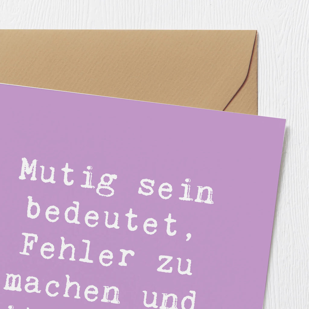 Deluxe Karte Spruch Fehler machen Lernen Karte, Grußkarte, Klappkarte, Einladungskarte, Glückwunschkarte, Hochzeitskarte, Geburtstagskarte, Hochwertige Grußkarte, Hochwertige Klappkarte