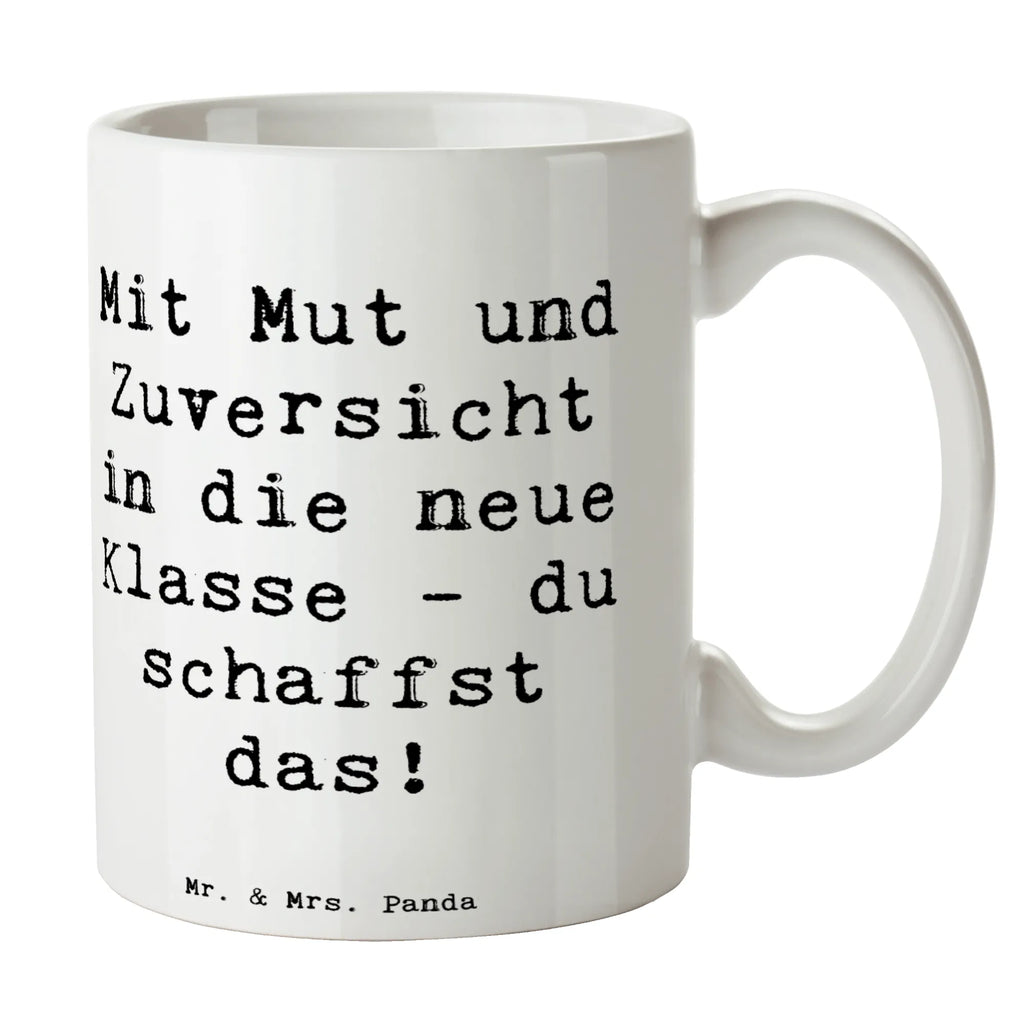 Tasse Spruch Erster Schultag Mut und Zuversicht Tasse, Kaffeetasse, Teetasse, Becher, Kaffeebecher, Teebecher, Keramiktasse, Porzellantasse, Büro Tasse, Geschenk Tasse, Tasse Sprüche, Tasse Motive, Kaffeetassen, Tasse bedrucken, Designer Tasse, Cappuccino Tassen, Schöne Teetassen