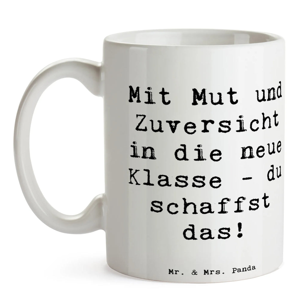 Tasse Spruch Erster Schultag Mut und Zuversicht Tasse, Kaffeetasse, Teetasse, Becher, Kaffeebecher, Teebecher, Keramiktasse, Porzellantasse, Büro Tasse, Geschenk Tasse, Tasse Sprüche, Tasse Motive, Kaffeetassen, Tasse bedrucken, Designer Tasse, Cappuccino Tassen, Schöne Teetassen