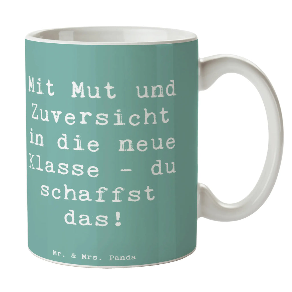 Tasse Spruch Erster Schultag Mut und Zuversicht Tasse, Kaffeetasse, Teetasse, Becher, Kaffeebecher, Teebecher, Keramiktasse, Porzellantasse, Büro Tasse, Geschenk Tasse, Tasse Sprüche, Tasse Motive, Kaffeetassen, Tasse bedrucken, Designer Tasse, Cappuccino Tassen, Schöne Teetassen