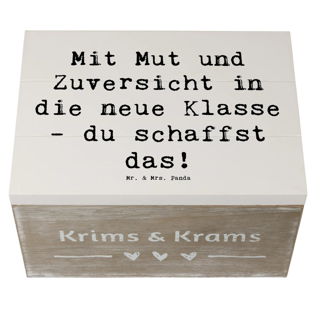 Holzkiste Spruch Erster Schultag Mut und Zuversicht Holzkiste, Kiste, Schatzkiste, Truhe, Schatulle, XXL, Erinnerungsbox, Erinnerungskiste, Dekokiste, Aufbewahrungsbox, Geschenkbox, Geschenkdose