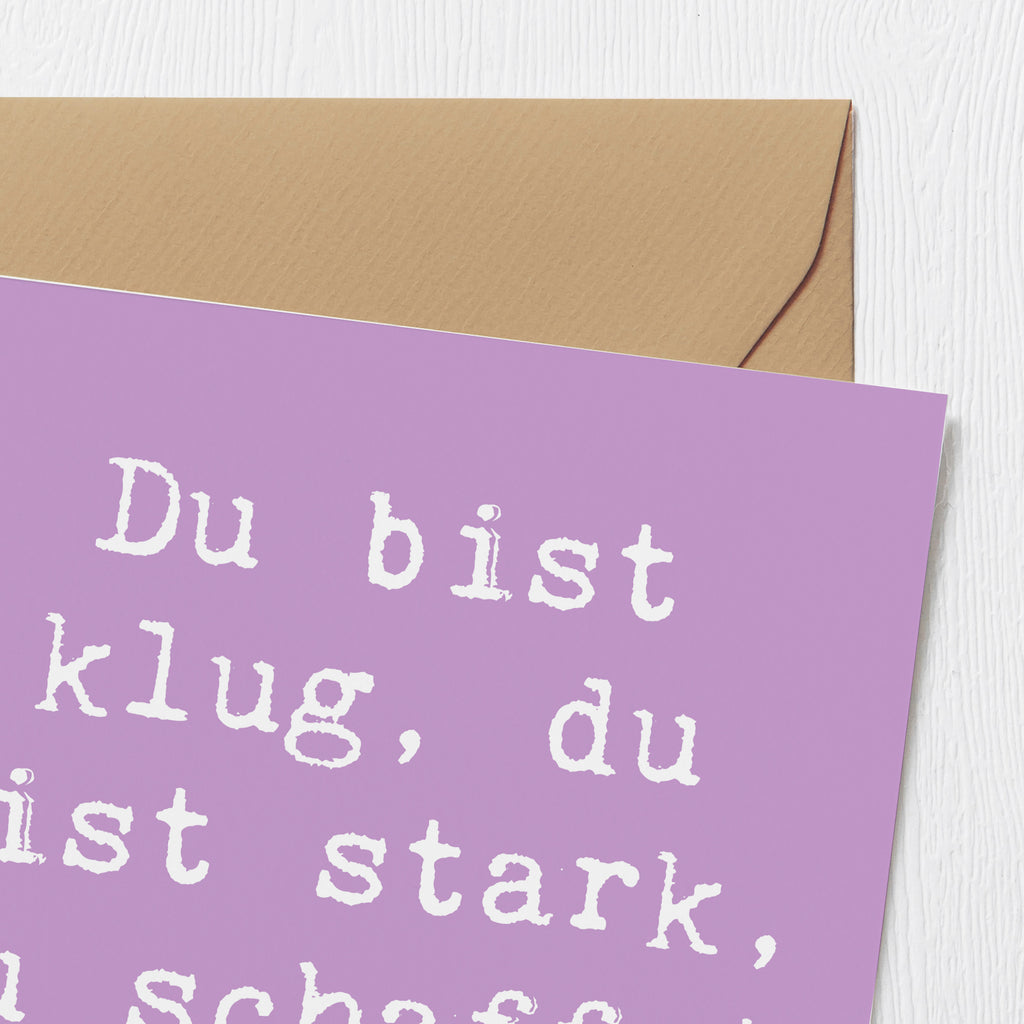 Deluxe Karte Spruch Erster Schultag Motivation Karte, Grußkarte, Klappkarte, Einladungskarte, Glückwunschkarte, Hochzeitskarte, Geburtstagskarte, Hochwertige Grußkarte, Hochwertige Klappkarte