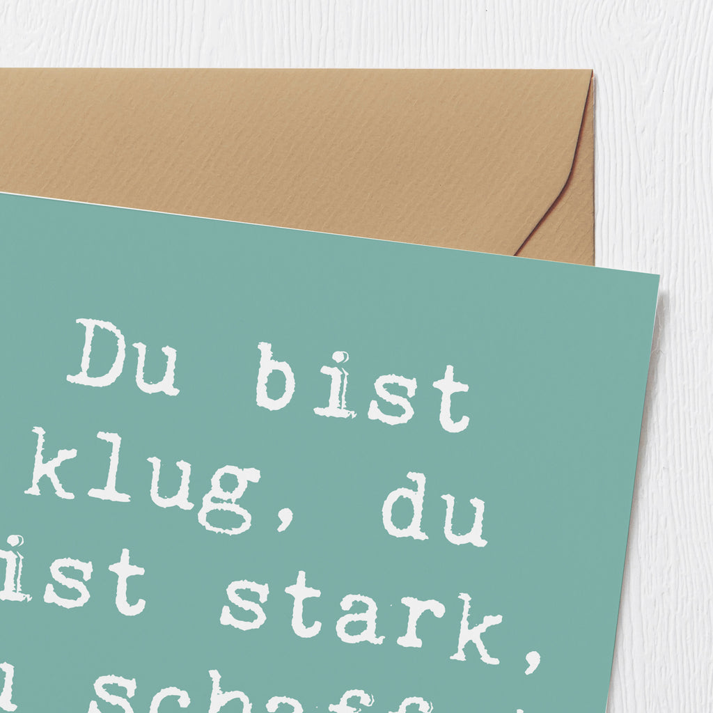 Deluxe Karte Spruch Erster Schultag Motivation Karte, Grußkarte, Klappkarte, Einladungskarte, Glückwunschkarte, Hochzeitskarte, Geburtstagskarte, Hochwertige Grußkarte, Hochwertige Klappkarte