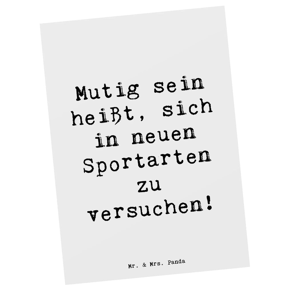 Postkarte Spruch Neue Sportart versuchen Postkarte, Karte, Geschenkkarte, Grußkarte, Einladung, Ansichtskarte, Geburtstagskarte, Einladungskarte, Dankeskarte, Ansichtskarten, Einladung Geburtstag, Einladungskarten Geburtstag