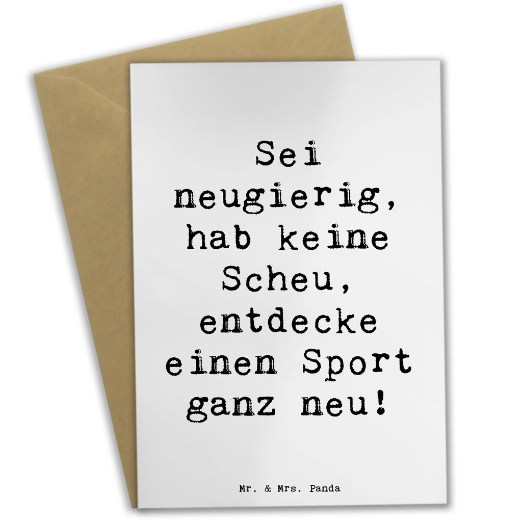 Grußkarte Spruch Neuer Sport Grußkarte, Klappkarte, Einladungskarte, Glückwunschkarte, Hochzeitskarte, Geburtstagskarte, Karte, Ansichtskarten