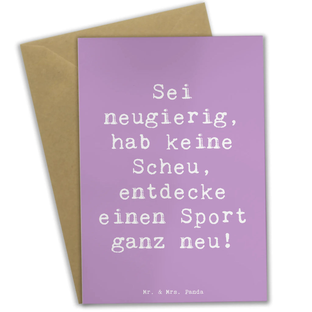 Grußkarte Spruch Neuer Sport Grußkarte, Klappkarte, Einladungskarte, Glückwunschkarte, Hochzeitskarte, Geburtstagskarte, Karte, Ansichtskarten