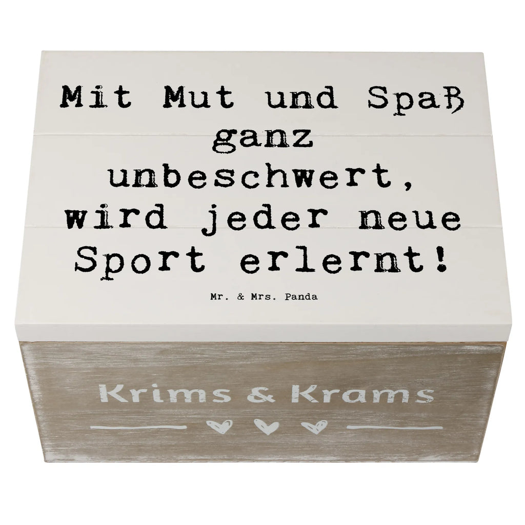 Holzkiste Spruch Neue Sportart versuchen Holzkiste, Kiste, Schatzkiste, Truhe, Schatulle, XXL, Erinnerungsbox, Erinnerungskiste, Dekokiste, Aufbewahrungsbox, Geschenkbox, Geschenkdose