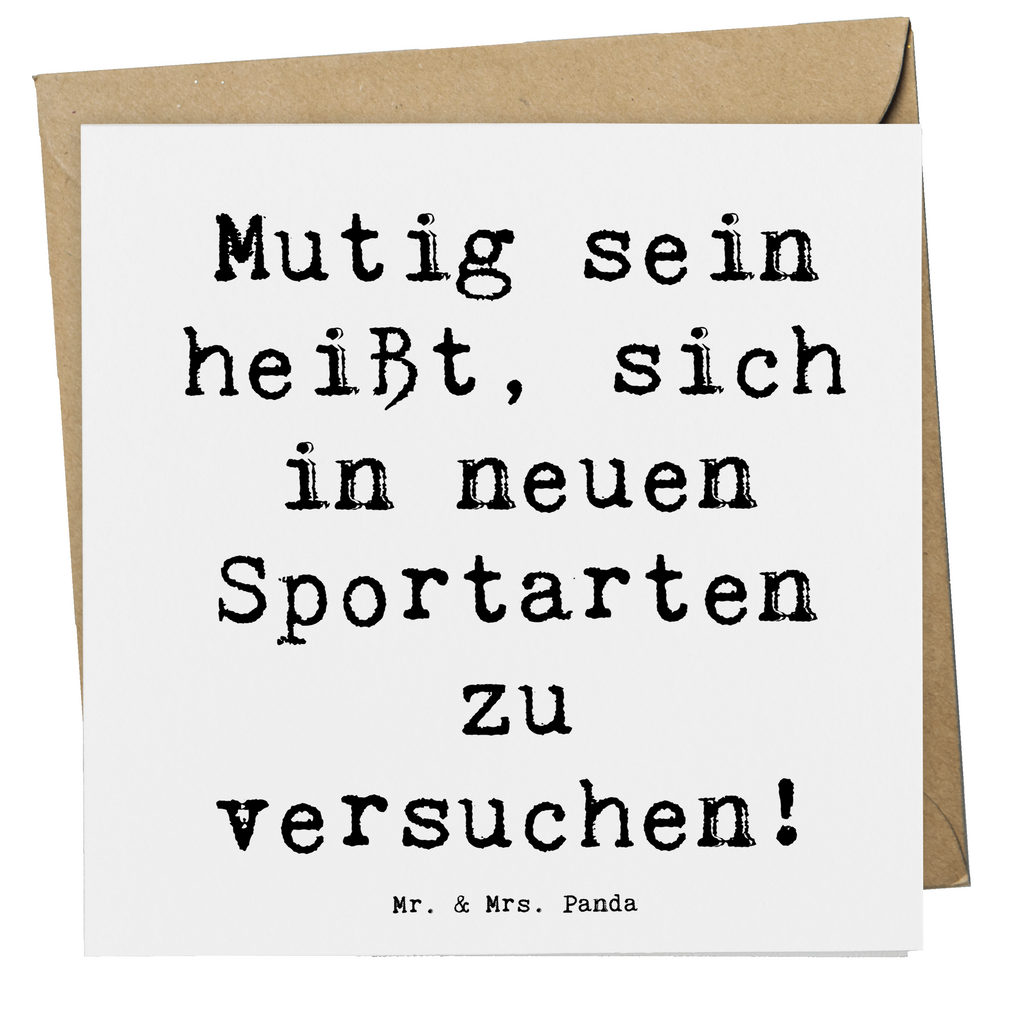 Deluxe Karte Spruch Neue Sportart versuchen Karte, Grußkarte, Klappkarte, Einladungskarte, Glückwunschkarte, Hochzeitskarte, Geburtstagskarte, Hochwertige Grußkarte, Hochwertige Klappkarte