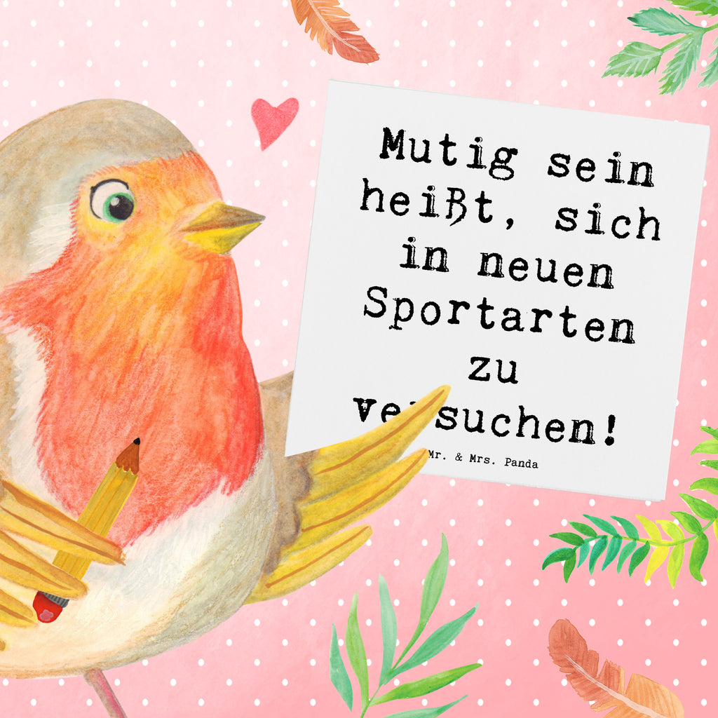 Deluxe Karte Spruch Neue Sportart versuchen Karte, Grußkarte, Klappkarte, Einladungskarte, Glückwunschkarte, Hochzeitskarte, Geburtstagskarte, Hochwertige Grußkarte, Hochwertige Klappkarte