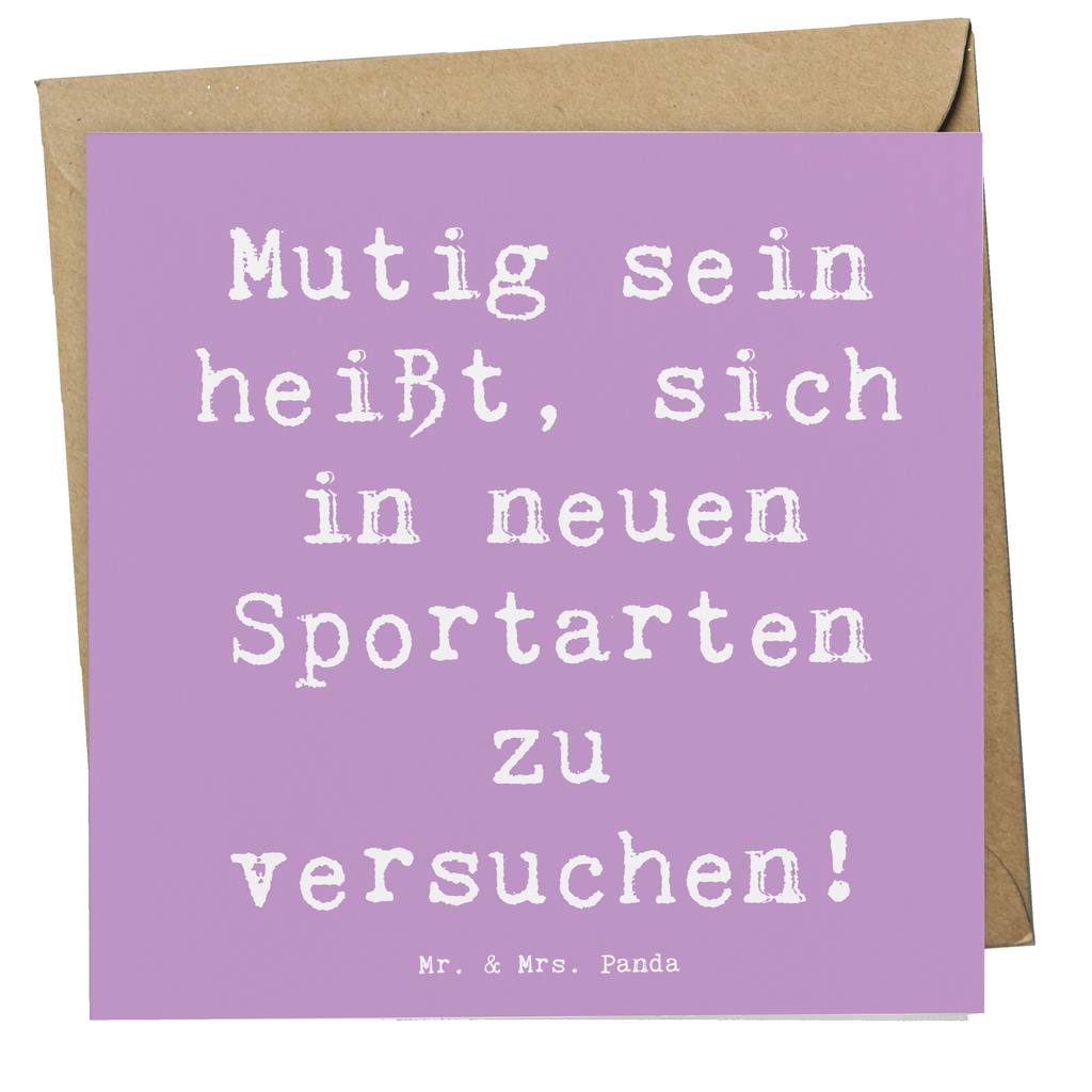 Deluxe Karte Spruch Neue Sportart versuchen Karte, Grußkarte, Klappkarte, Einladungskarte, Glückwunschkarte, Hochzeitskarte, Geburtstagskarte, Hochwertige Grußkarte, Hochwertige Klappkarte