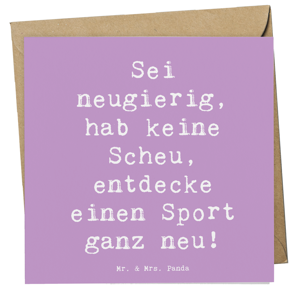 Deluxe Karte Spruch Neuer Sport Karte, Grußkarte, Klappkarte, Einladungskarte, Glückwunschkarte, Hochzeitskarte, Geburtstagskarte, Hochwertige Grußkarte, Hochwertige Klappkarte