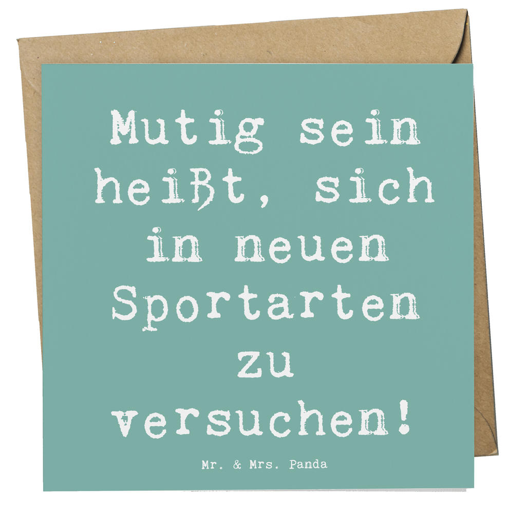 Deluxe Karte Spruch Neue Sportart versuchen Karte, Grußkarte, Klappkarte, Einladungskarte, Glückwunschkarte, Hochzeitskarte, Geburtstagskarte, Hochwertige Grußkarte, Hochwertige Klappkarte