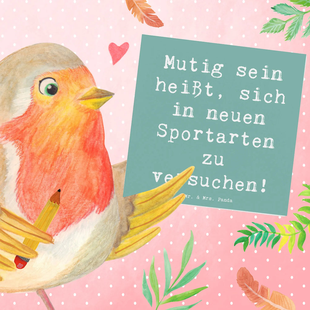 Deluxe Karte Spruch Neue Sportart versuchen Karte, Grußkarte, Klappkarte, Einladungskarte, Glückwunschkarte, Hochzeitskarte, Geburtstagskarte, Hochwertige Grußkarte, Hochwertige Klappkarte