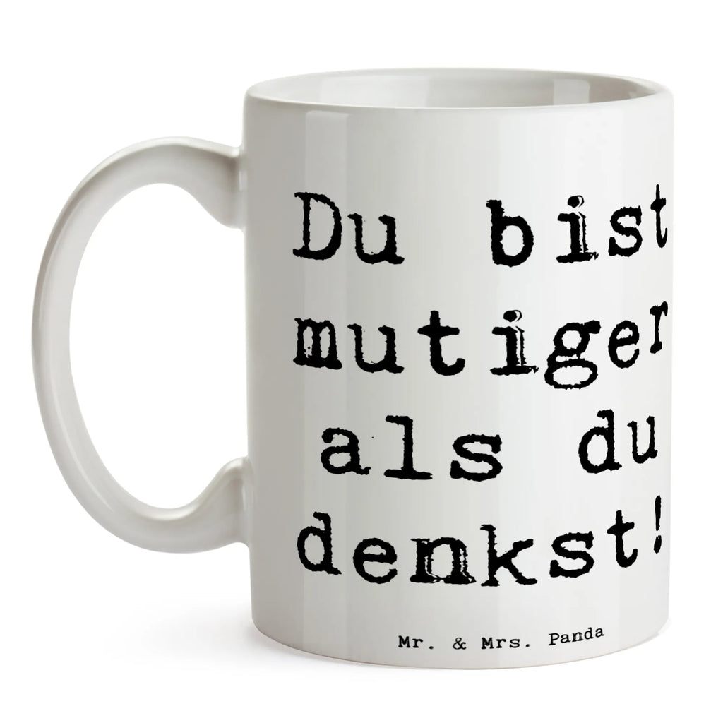 Tasse Spruch Alleine schlafen lernen Mutiger als gedacht Tasse, Kaffeetasse, Teetasse, Becher, Kaffeebecher, Teebecher, Keramiktasse, Porzellantasse, Büro Tasse, Geschenk Tasse, Tasse Sprüche, Tasse Motive, Kaffeetassen, Tasse bedrucken, Designer Tasse, Cappuccino Tassen, Schöne Teetassen