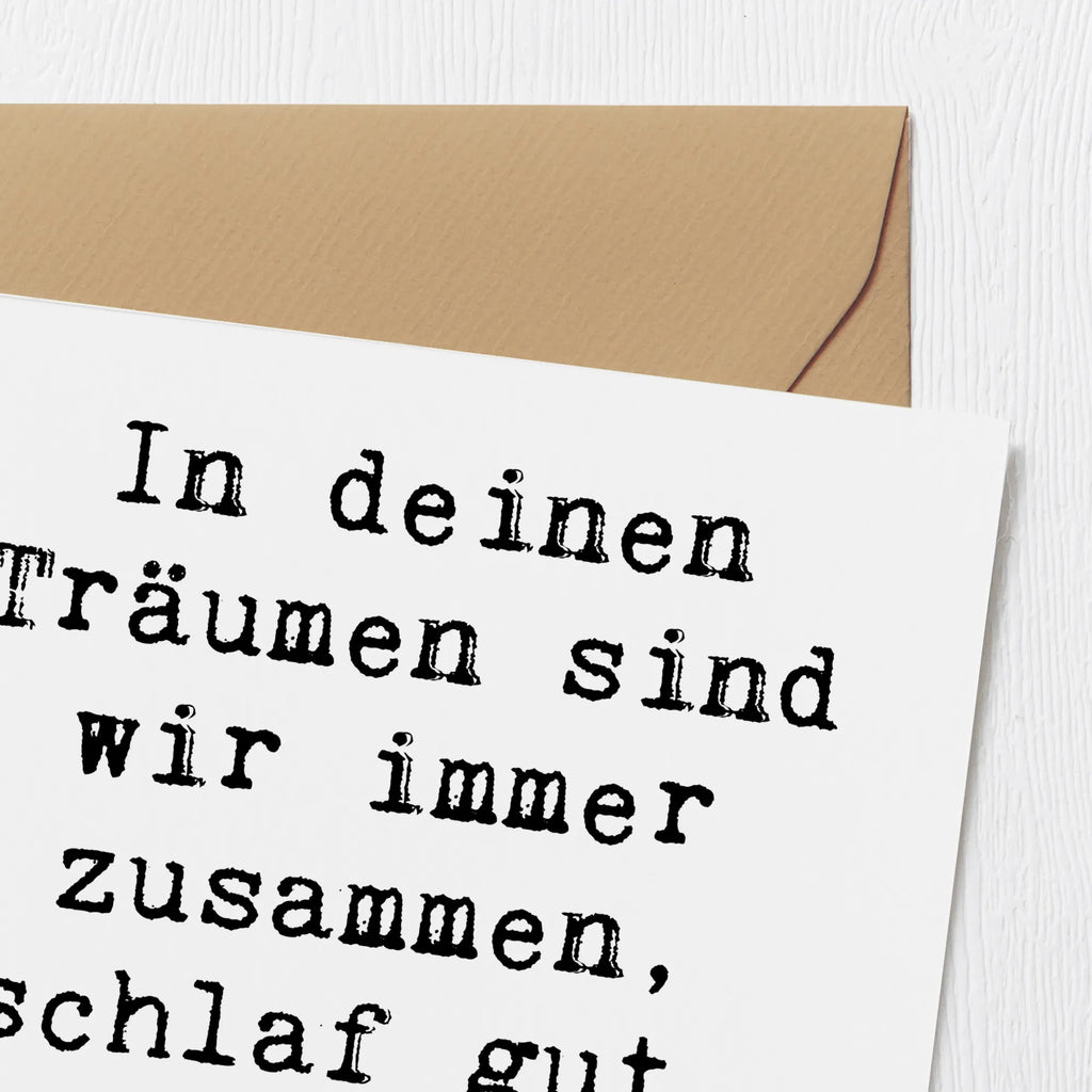 Deluxe Karte Spruch Alleine schlafen lernen Karte, Grußkarte, Klappkarte, Einladungskarte, Glückwunschkarte, Hochzeitskarte, Geburtstagskarte, Hochwertige Grußkarte, Hochwertige Klappkarte