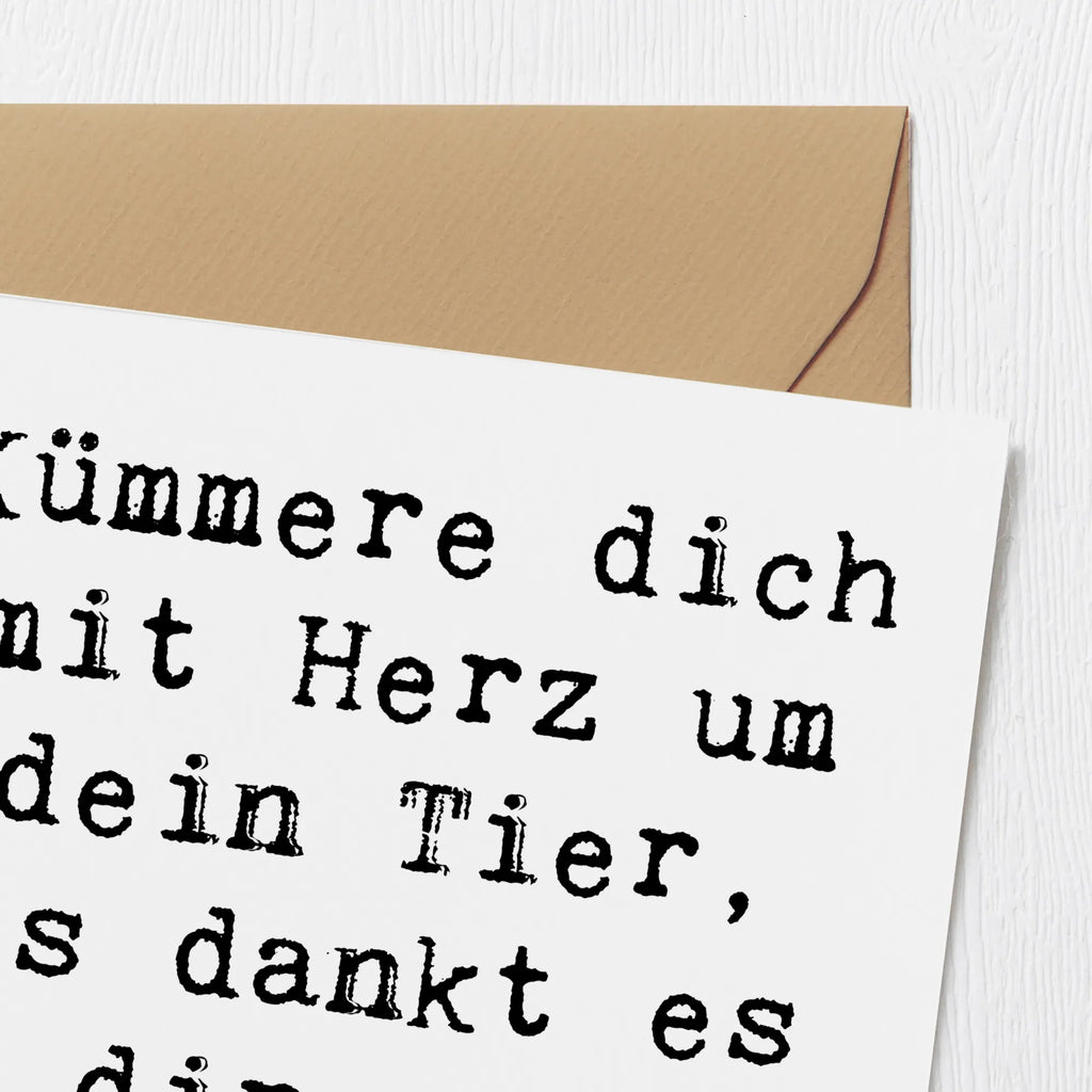 Deluxe Karte Spruch Haustiere pflegen Karte, Grußkarte, Klappkarte, Einladungskarte, Glückwunschkarte, Hochzeitskarte, Geburtstagskarte, Hochwertige Grußkarte, Hochwertige Klappkarte