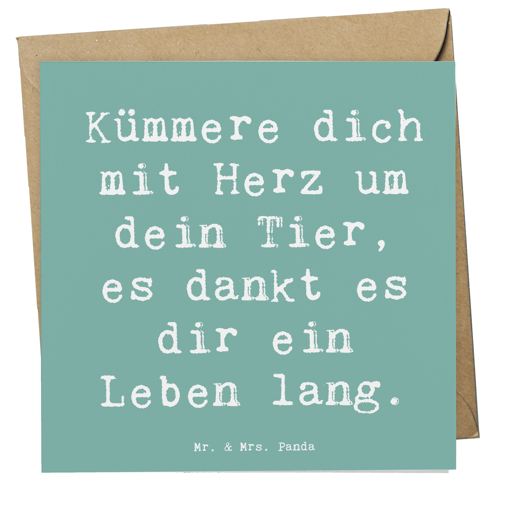 Deluxe Karte Spruch Haustiere pflegen Karte, Grußkarte, Klappkarte, Einladungskarte, Glückwunschkarte, Hochzeitskarte, Geburtstagskarte, Hochwertige Grußkarte, Hochwertige Klappkarte