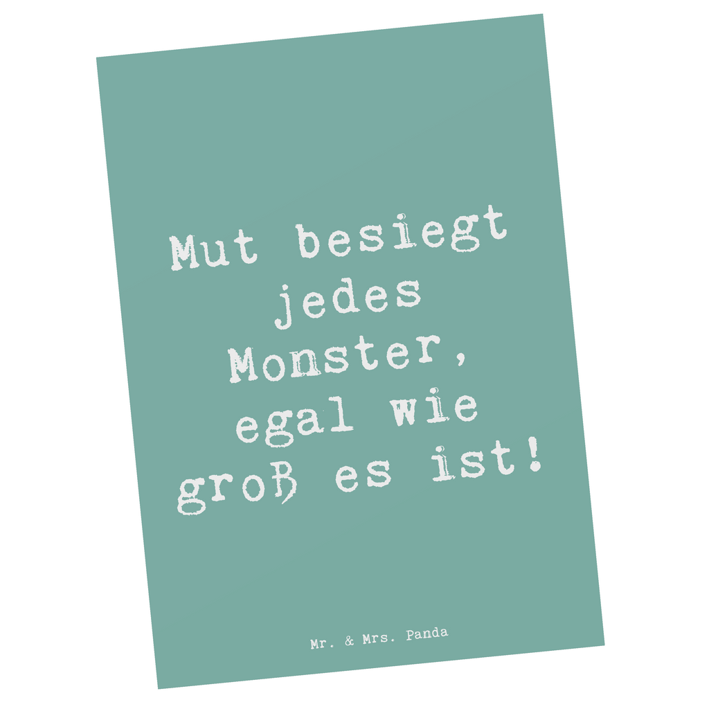 Postkarte Spruch Ängste vor Monstern besiegen Postkarte, Karte, Geschenkkarte, Grußkarte, Einladung, Ansichtskarte, Geburtstagskarte, Einladungskarte, Dankeskarte, Ansichtskarten, Einladung Geburtstag, Einladungskarten Geburtstag