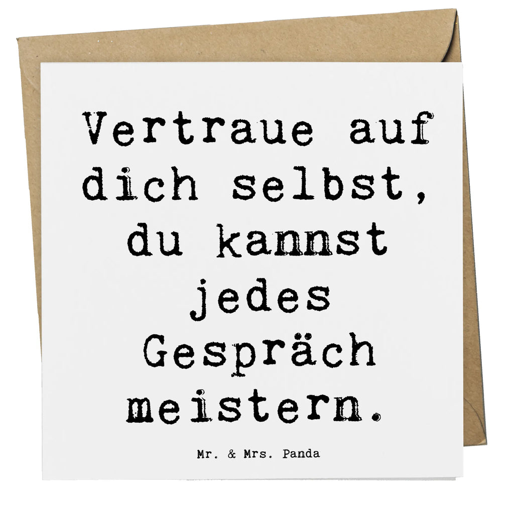 Deluxe Karte Spruch Ein schwieriges Gespräch führen Karte, Grußkarte, Klappkarte, Einladungskarte, Glückwunschkarte, Hochzeitskarte, Geburtstagskarte, Hochwertige Grußkarte, Hochwertige Klappkarte