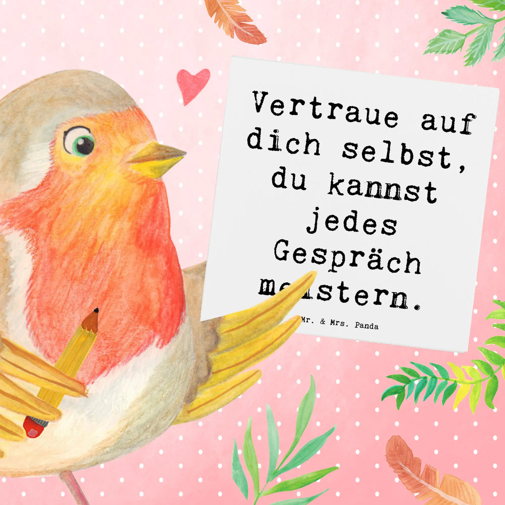 Deluxe Karte Spruch Ein schwieriges Gespräch führen Karte, Grußkarte, Klappkarte, Einladungskarte, Glückwunschkarte, Hochzeitskarte, Geburtstagskarte, Hochwertige Grußkarte, Hochwertige Klappkarte