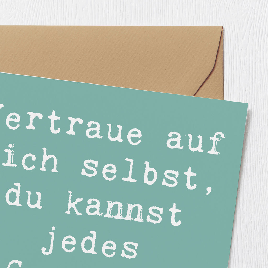 Deluxe Karte Spruch Ein schwieriges Gespräch führen Karte, Grußkarte, Klappkarte, Einladungskarte, Glückwunschkarte, Hochzeitskarte, Geburtstagskarte, Hochwertige Grußkarte, Hochwertige Klappkarte