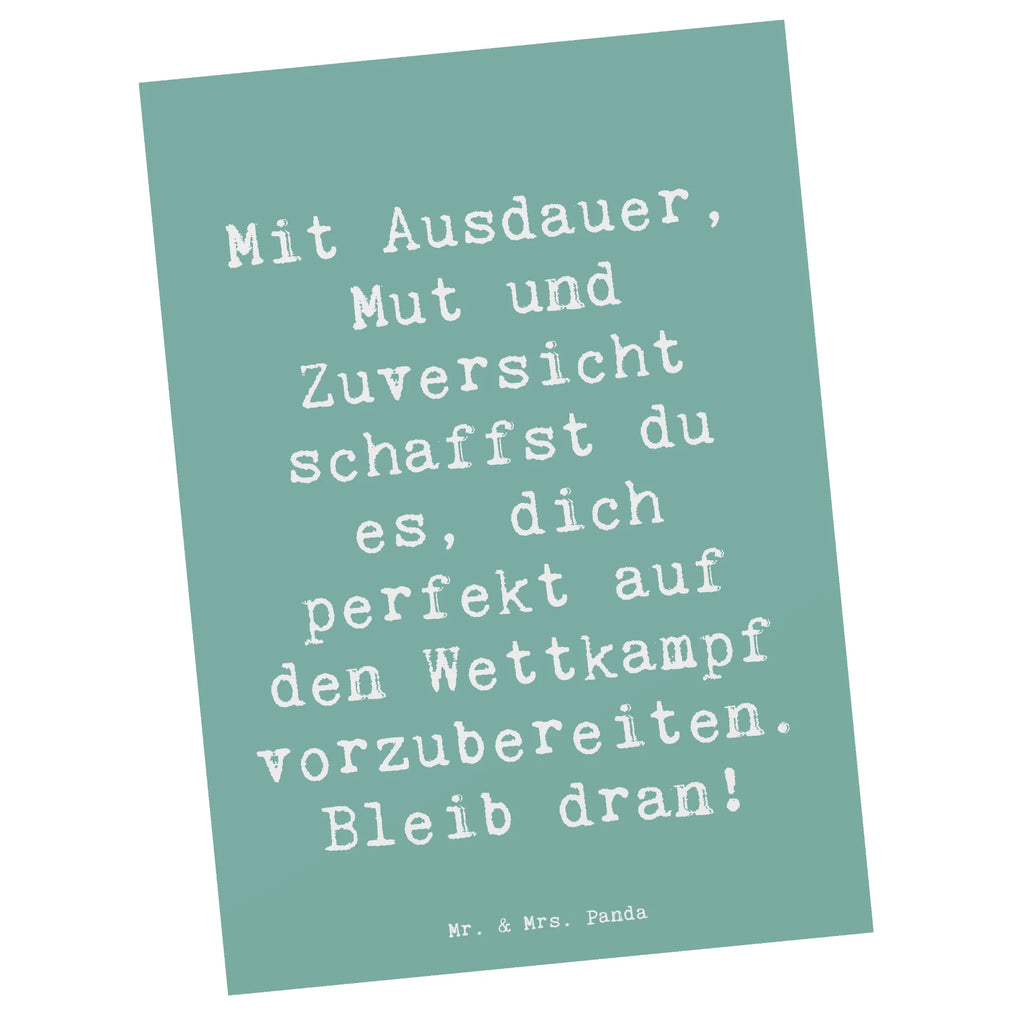 Postkarte Spruch Wettkampfvorbereitung meistern Postkarte, Karte, Geschenkkarte, Grußkarte, Einladung, Ansichtskarte, Geburtstagskarte, Einladungskarte, Dankeskarte, Ansichtskarten, Einladung Geburtstag, Einladungskarten Geburtstag