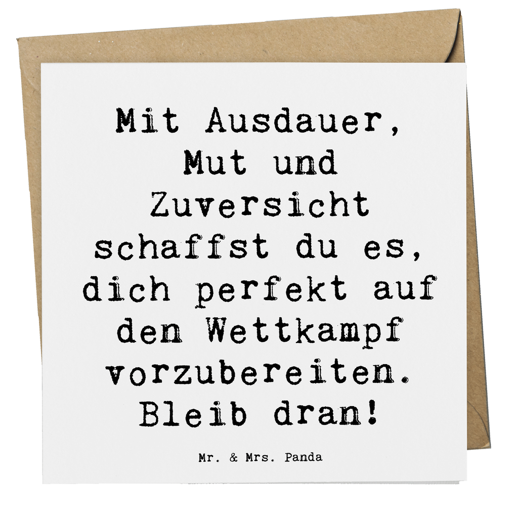 Deluxe Karte Spruch Wettkampfvorbereitung meistern Karte, Grußkarte, Klappkarte, Einladungskarte, Glückwunschkarte, Hochzeitskarte, Geburtstagskarte, Hochwertige Grußkarte, Hochwertige Klappkarte