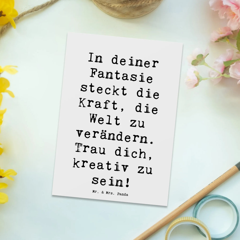 Postkarte Spruch Die Freude an der Kreativität entdecken Postkarte, Karte, Geschenkkarte, Grußkarte, Einladung, Ansichtskarte, Geburtstagskarte, Einladungskarte, Dankeskarte, Ansichtskarten, Einladung Geburtstag, Einladungskarten Geburtstag