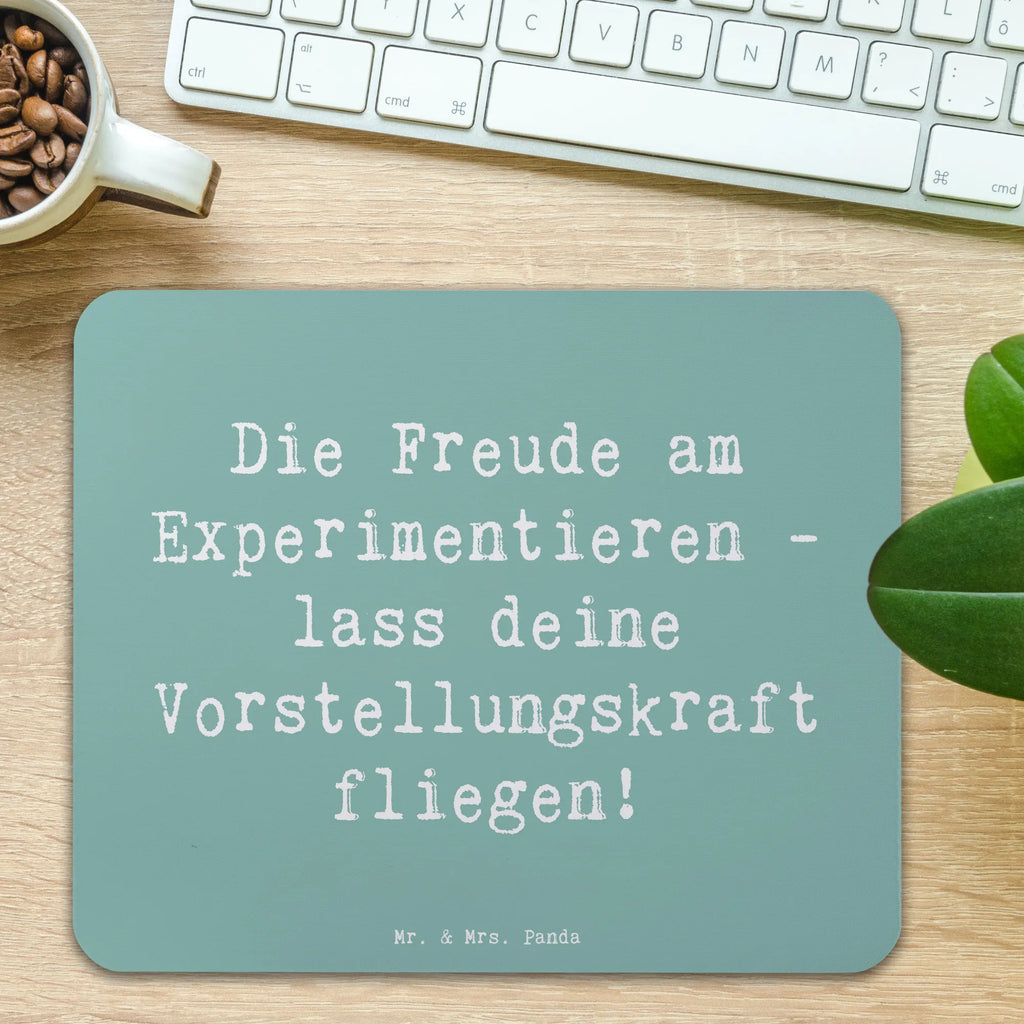 Mauspad Spruch Die Freude am Experimentieren Mousepad, Computer zubehör, Büroausstattung, PC Zubehör, Arbeitszimmer, Mauspad, Einzigartiges Mauspad, Designer Mauspad, Mausunterlage, Mauspad Büro