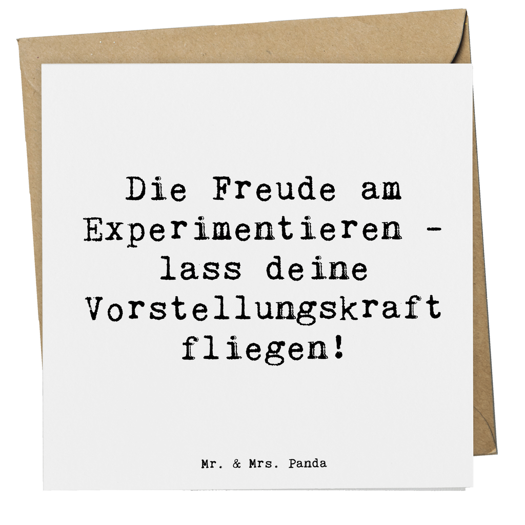 Deluxe Karte Spruch Die Freude am Experimentieren Karte, Grußkarte, Klappkarte, Einladungskarte, Glückwunschkarte, Hochzeitskarte, Geburtstagskarte, Hochwertige Grußkarte, Hochwertige Klappkarte