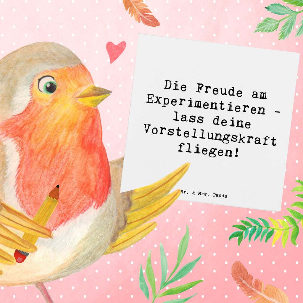 Deluxe Karte Spruch Die Freude am Experimentieren Karte, Grußkarte, Klappkarte, Einladungskarte, Glückwunschkarte, Hochzeitskarte, Geburtstagskarte, Hochwertige Grußkarte, Hochwertige Klappkarte