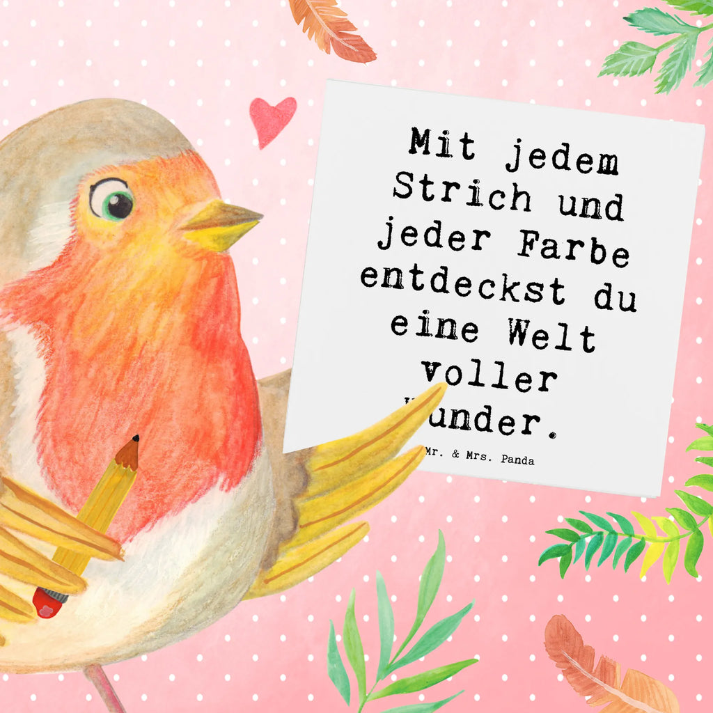 Deluxe Karte Spruch Die Freude an der Kreativität entdecken Karte, Grußkarte, Klappkarte, Einladungskarte, Glückwunschkarte, Hochzeitskarte, Geburtstagskarte, Hochwertige Grußkarte, Hochwertige Klappkarte