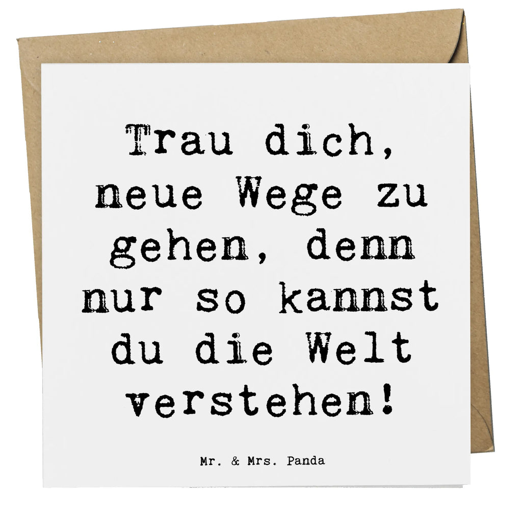 Deluxe Karte Spruch Unbekannte Orte erkunden Karte, Grußkarte, Klappkarte, Einladungskarte, Glückwunschkarte, Hochzeitskarte, Geburtstagskarte, Hochwertige Grußkarte, Hochwertige Klappkarte