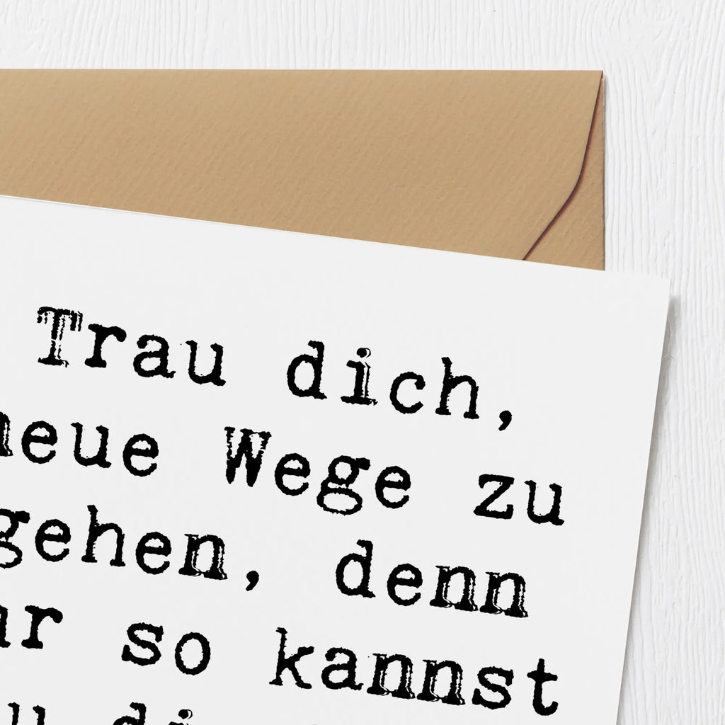 Deluxe Karte Spruch Unbekannte Orte erkunden Karte, Grußkarte, Klappkarte, Einladungskarte, Glückwunschkarte, Hochzeitskarte, Geburtstagskarte, Hochwertige Grußkarte, Hochwertige Klappkarte