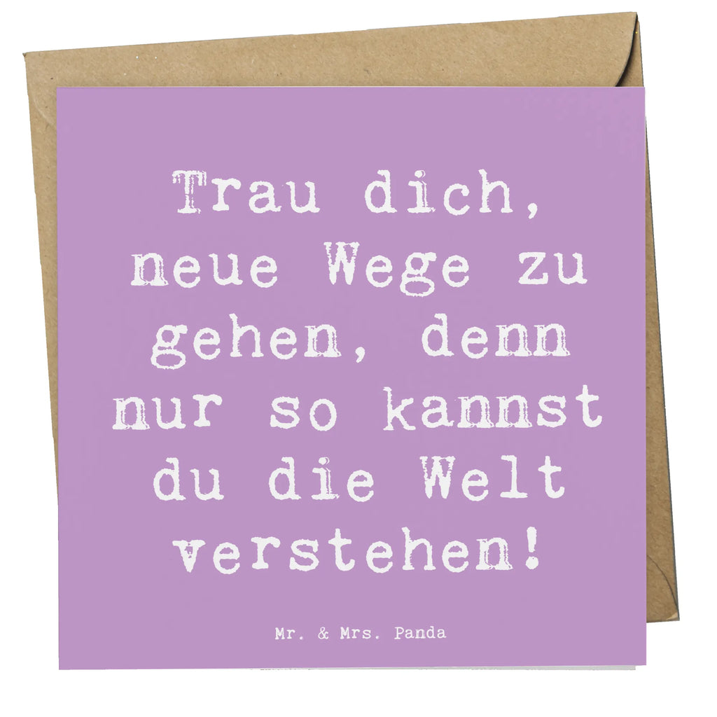 Deluxe Karte Spruch Unbekannte Orte erkunden Karte, Grußkarte, Klappkarte, Einladungskarte, Glückwunschkarte, Hochzeitskarte, Geburtstagskarte, Hochwertige Grußkarte, Hochwertige Klappkarte