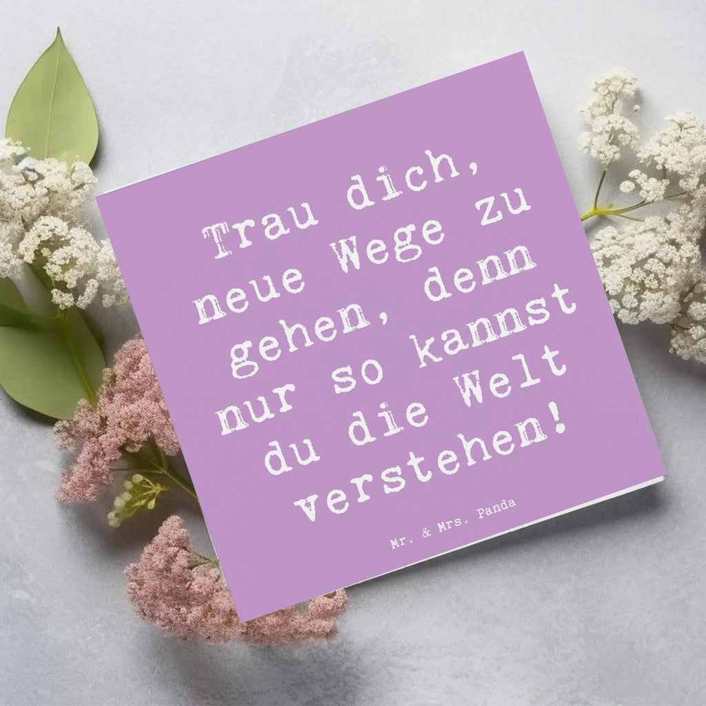 Deluxe Karte Spruch Unbekannte Orte erkunden Karte, Grußkarte, Klappkarte, Einladungskarte, Glückwunschkarte, Hochzeitskarte, Geburtstagskarte, Hochwertige Grußkarte, Hochwertige Klappkarte