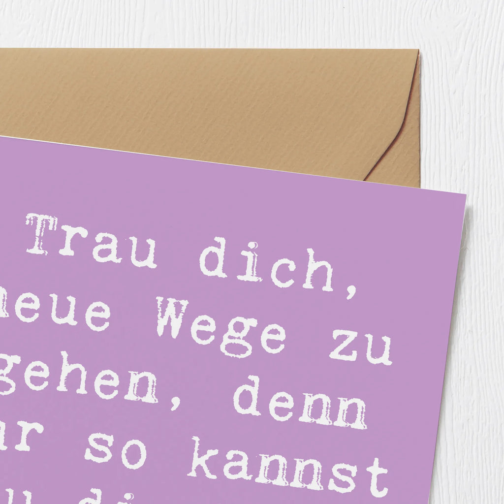 Deluxe Karte Spruch Unbekannte Orte erkunden Karte, Grußkarte, Klappkarte, Einladungskarte, Glückwunschkarte, Hochzeitskarte, Geburtstagskarte, Hochwertige Grußkarte, Hochwertige Klappkarte