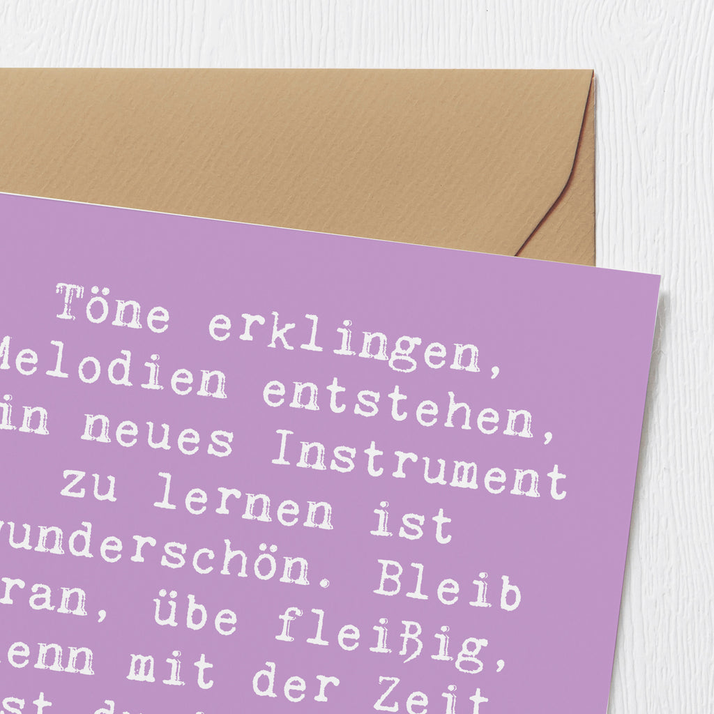 Deluxe Karte Spruch Ein neues Musikinstrument lernen Karte, Grußkarte, Klappkarte, Einladungskarte, Glückwunschkarte, Hochzeitskarte, Geburtstagskarte, Hochwertige Grußkarte, Hochwertige Klappkarte