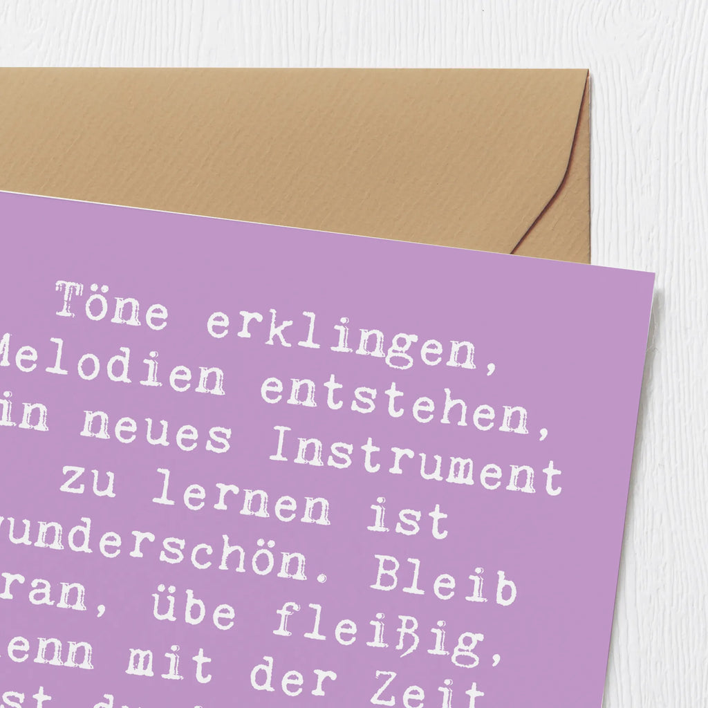 Deluxe Karte Spruch Ein neues Musikinstrument lernen Karte, Grußkarte, Klappkarte, Einladungskarte, Glückwunschkarte, Hochzeitskarte, Geburtstagskarte, Hochwertige Grußkarte, Hochwertige Klappkarte