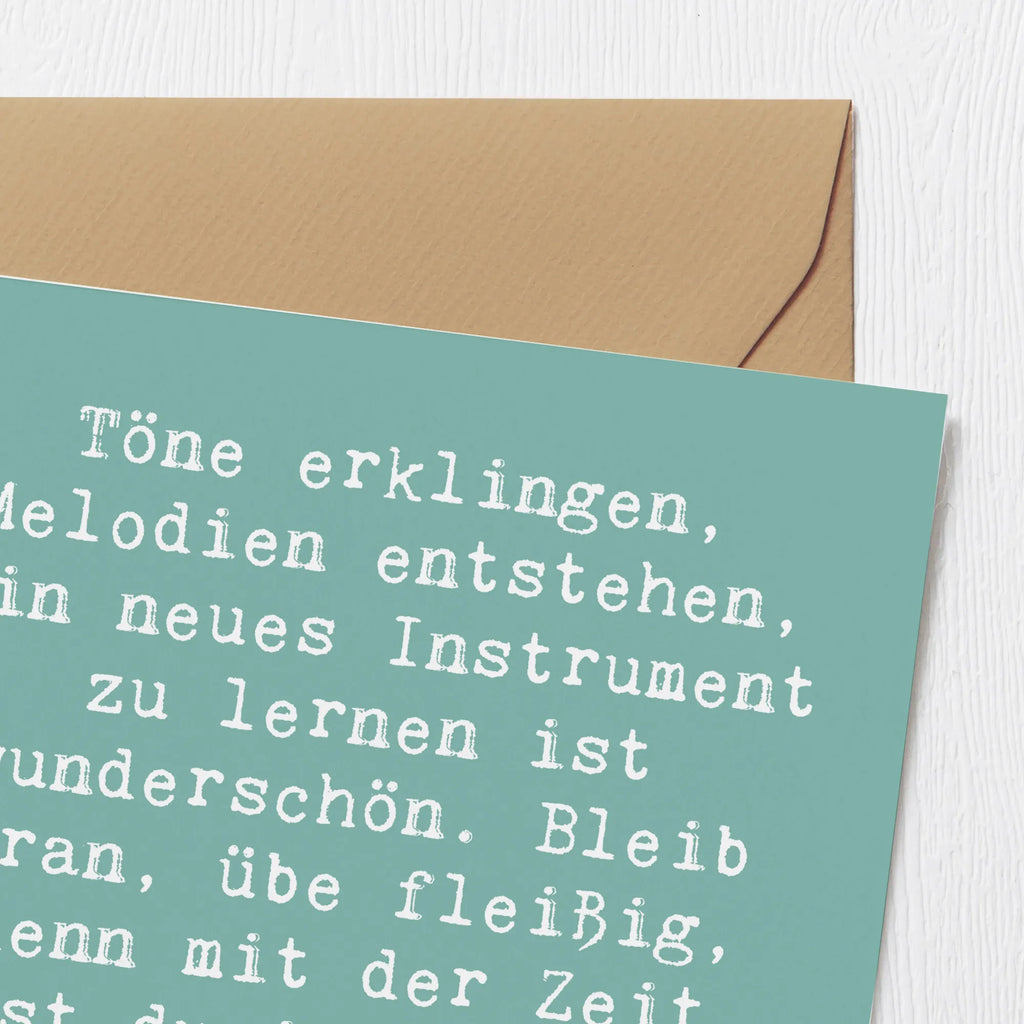 Deluxe Karte Spruch Ein neues Musikinstrument lernen Karte, Grußkarte, Klappkarte, Einladungskarte, Glückwunschkarte, Hochzeitskarte, Geburtstagskarte, Hochwertige Grußkarte, Hochwertige Klappkarte