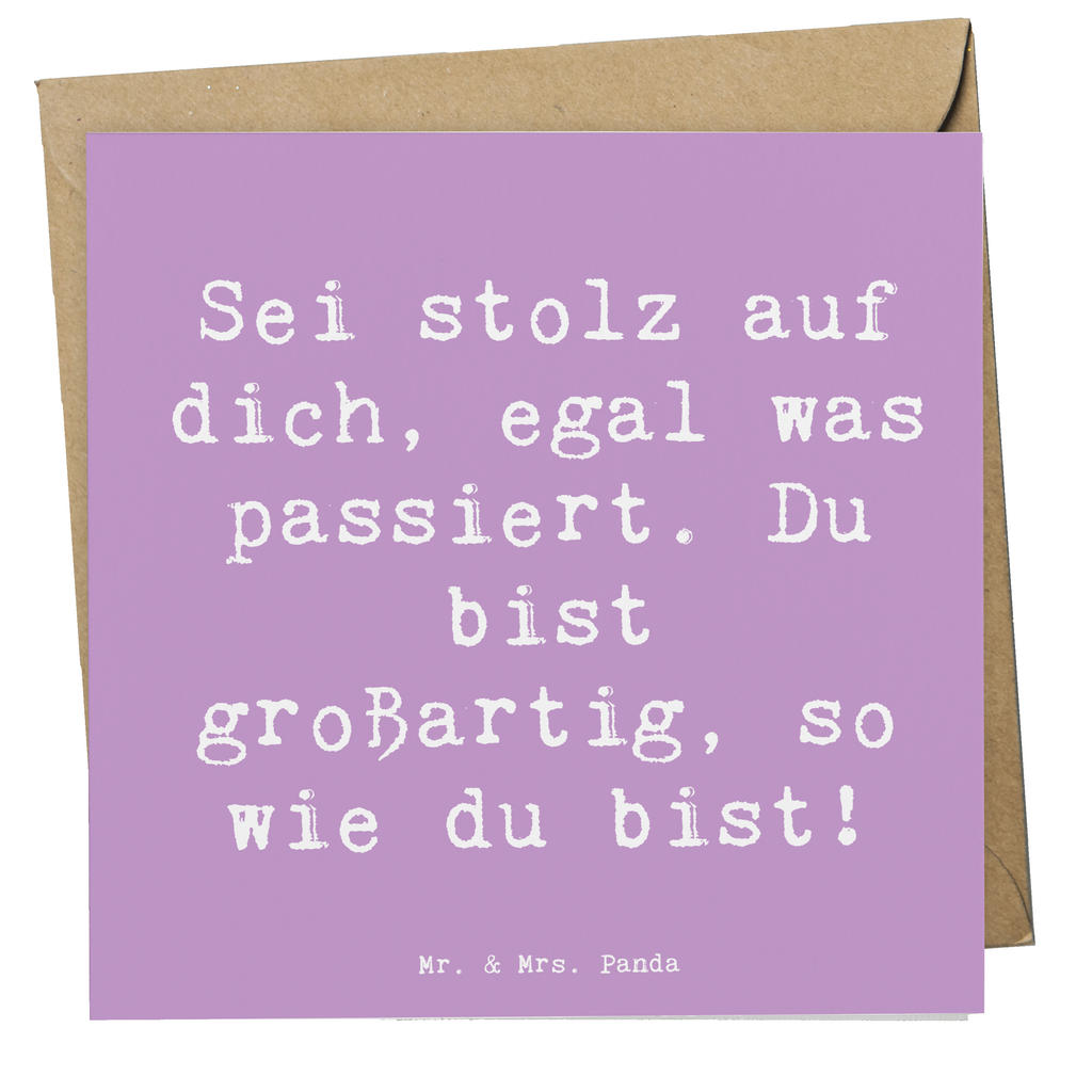 Deluxe Karte Spruch Mit Enttäuschungen umgehen Stolz Karte, Grußkarte, Klappkarte, Einladungskarte, Glückwunschkarte, Hochzeitskarte, Geburtstagskarte, Hochwertige Grußkarte, Hochwertige Klappkarte