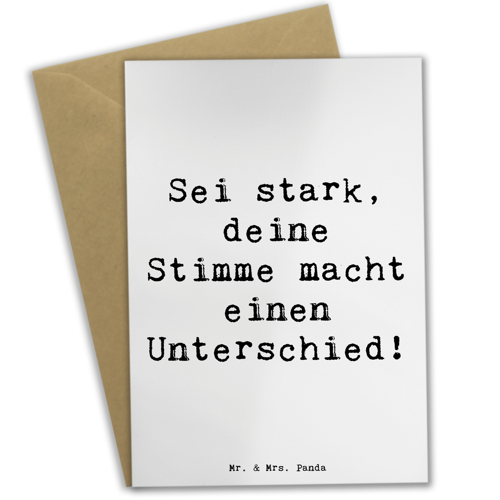 Grußkarte Spruch Deine Stimme zählt Grußkarte, Klappkarte, Einladungskarte, Glückwunschkarte, Hochzeitskarte, Geburtstagskarte, Karte, Ansichtskarten