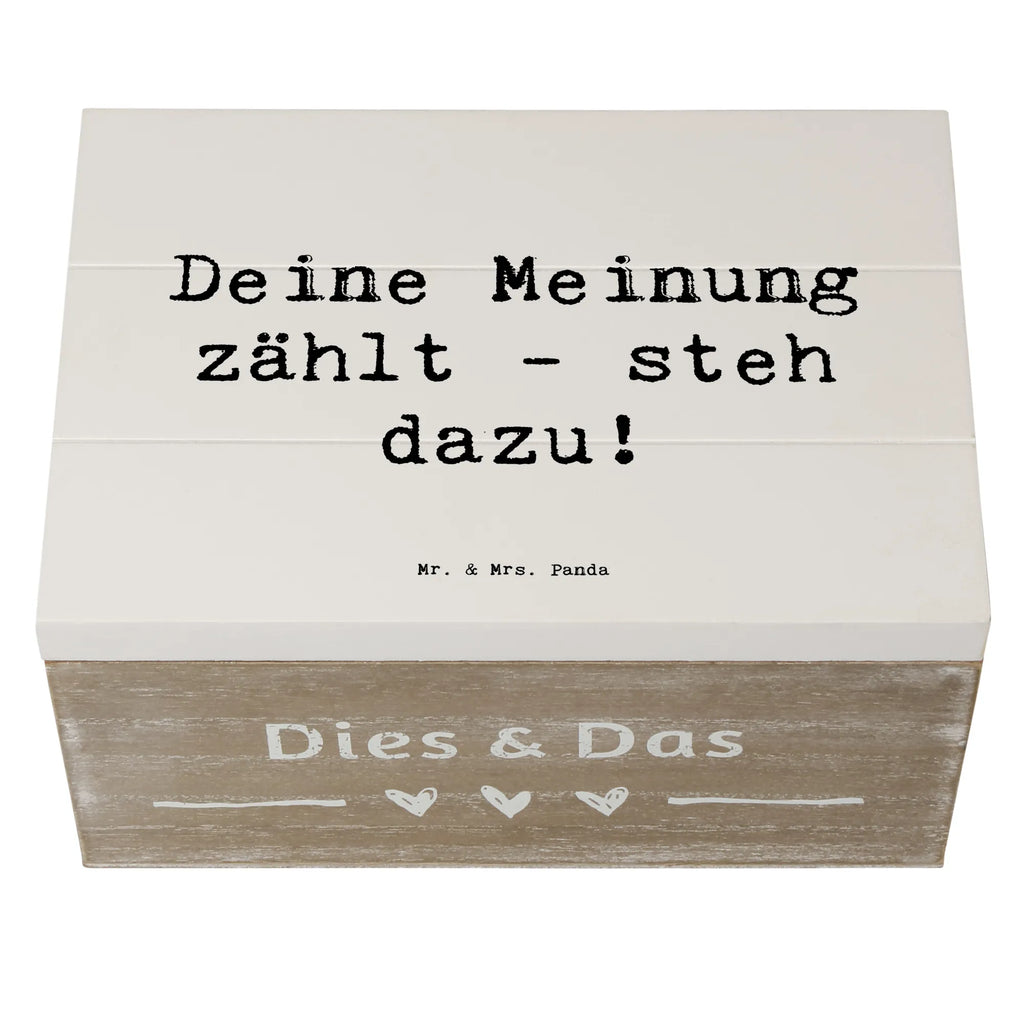 Holzkiste Spruch Mutig zu Meinungen Holzkiste, Kiste, Schatzkiste, Truhe, Schatulle, XXL, Erinnerungsbox, Erinnerungskiste, Dekokiste, Aufbewahrungsbox, Geschenkbox, Geschenkdose