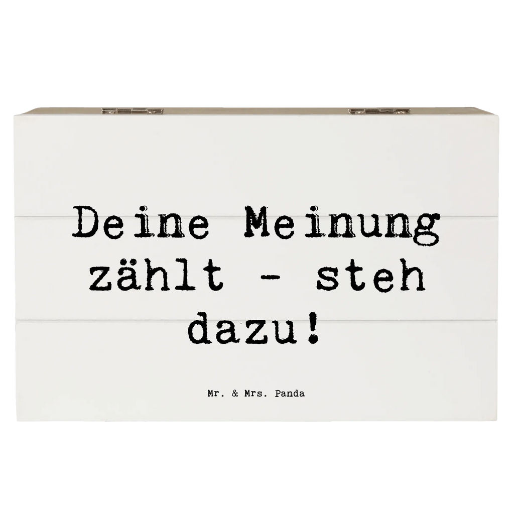 Holzkiste Spruch Mutig zu Meinungen Holzkiste, Kiste, Schatzkiste, Truhe, Schatulle, XXL, Erinnerungsbox, Erinnerungskiste, Dekokiste, Aufbewahrungsbox, Geschenkbox, Geschenkdose