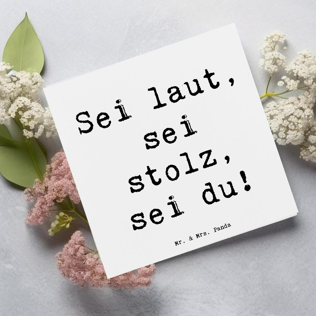 Deluxe Karte Spruch Sei du Mutig Karte, Grußkarte, Klappkarte, Einladungskarte, Glückwunschkarte, Hochzeitskarte, Geburtstagskarte, Hochwertige Grußkarte, Hochwertige Klappkarte